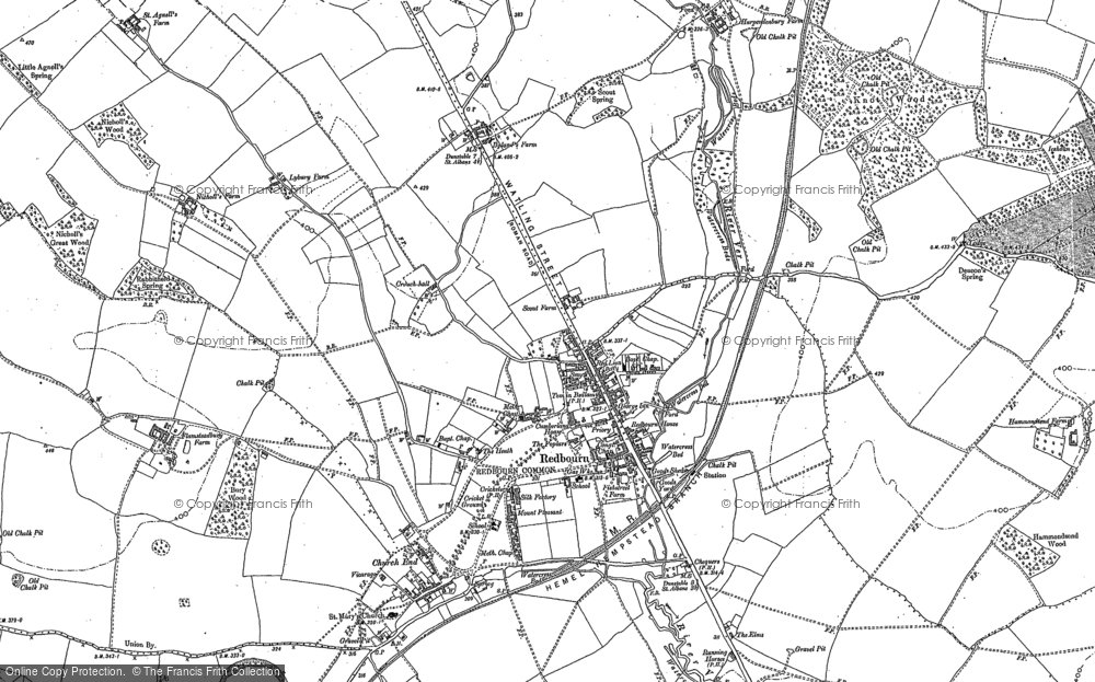 Old Map of Redbourn, 1897 in 1897