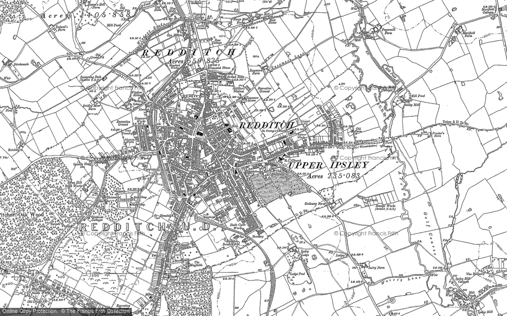 Old Map of Redditch, 1903 in 1903
