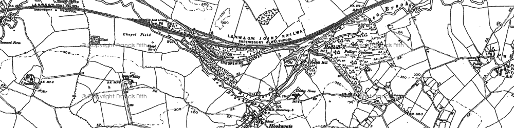 Old map of Redhill in 1881