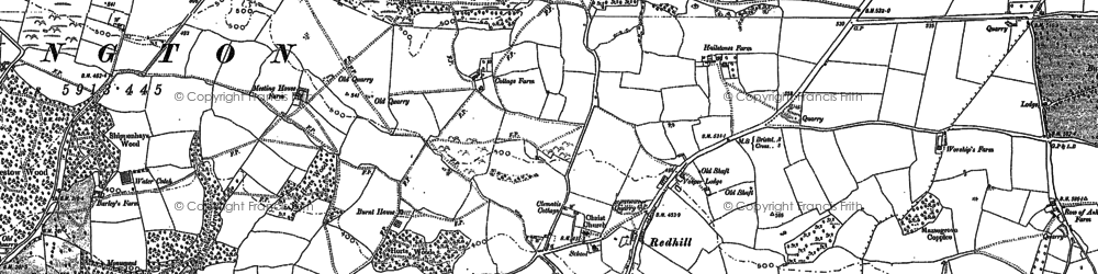 Old map of Redhill in 1883
