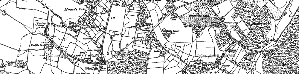 Old map of Redlynch in 1900