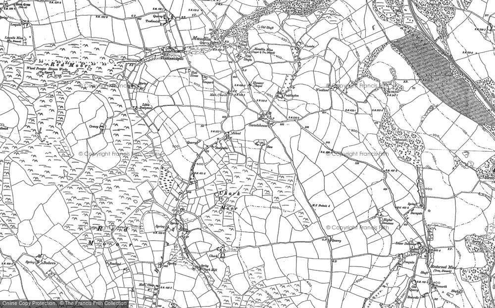 Old Map of Redmoor, 1881 in 1881