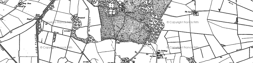 Old map of Rednal in 1875