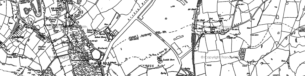 Old map of Rednal in 1914
