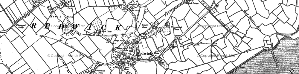 Old map of Redwick in 1885