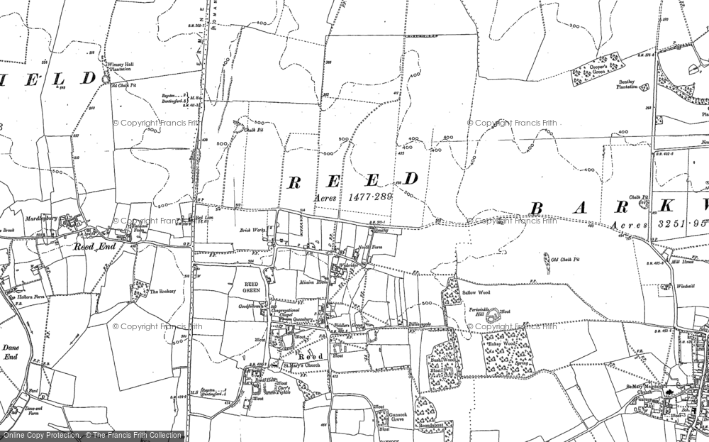 Old Map of Reed, 1896 - 1898 in 1896