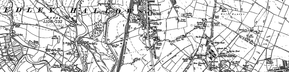 Old map of Burnley Lane in 1891