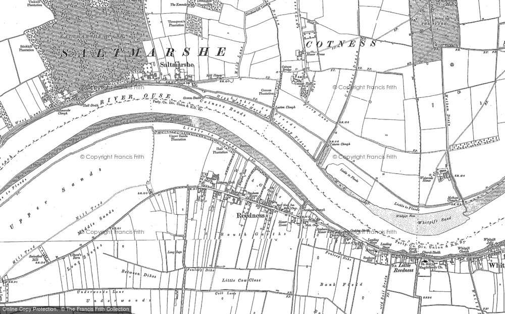 Old Map of Reedness, 1888 in 1888