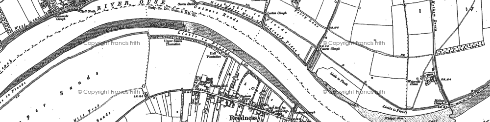 Old map of Reedness in 1888