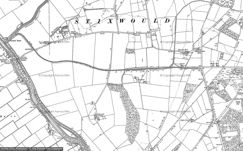 Old Map of Reeds Beck, 1887 in 1887