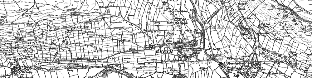 Old map of Swaledale in 1891