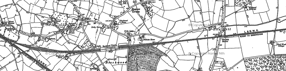 Old map of Reeves Green in 1886