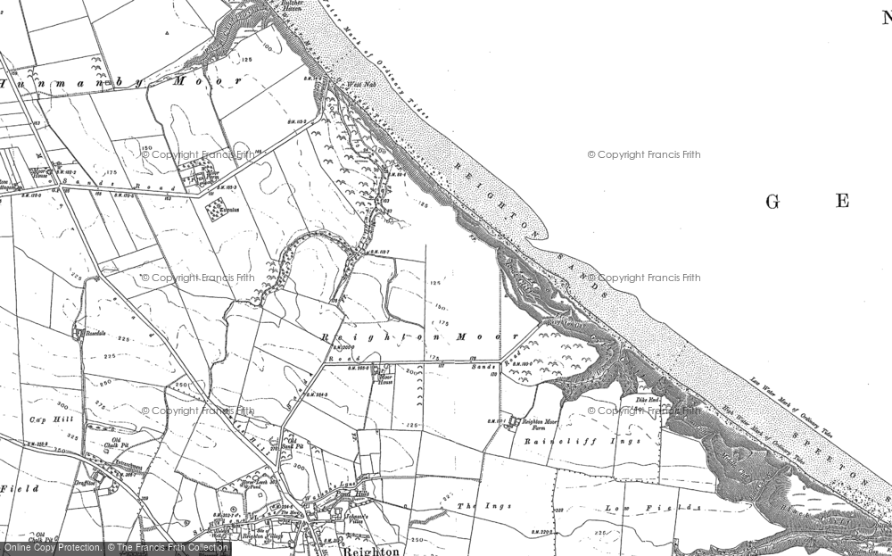 Old Map of Reighton Gap, 1889 - 1909 in 1889