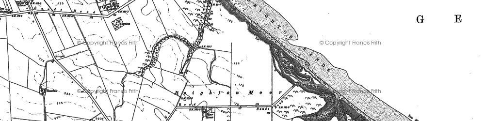 Old map of Reighton Sands Holiday Park in 1889