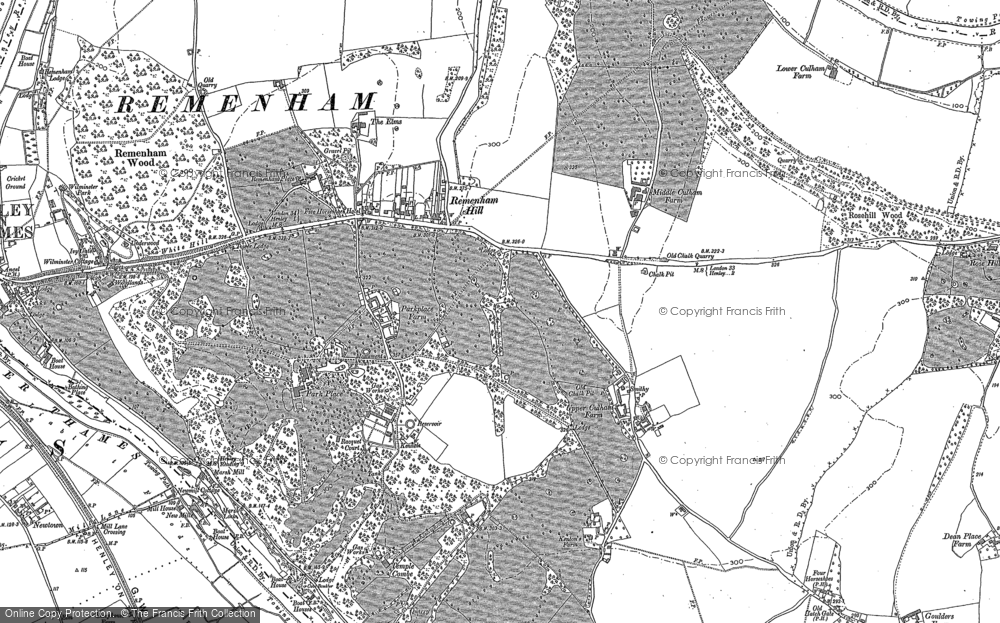 Old Map of Remenham Hill, 1910 in 1910