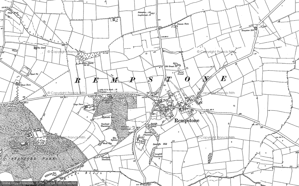 Old Map of Rempstone, 1883 - 1901 in 1883