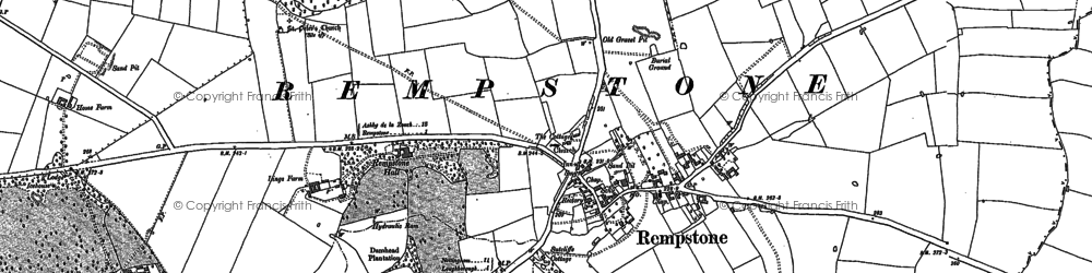 Old map of Rempstone in 1883