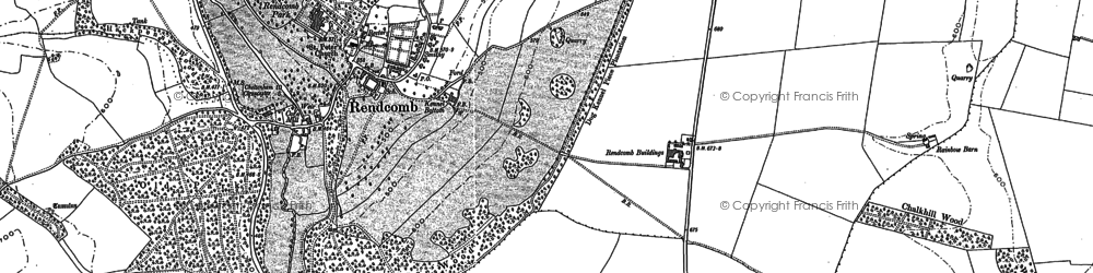 Old map of Rendcomb in 1882