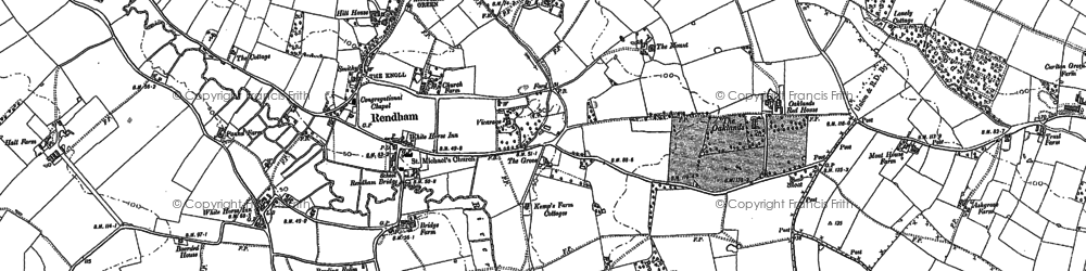 Old map of Rendham in 1882