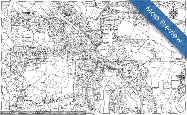 Old Map of Historic Map covering Gallowhill in 1900