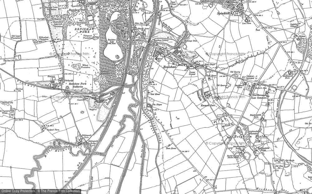Old Map of Renishaw, 1876 - 1897 in 1876