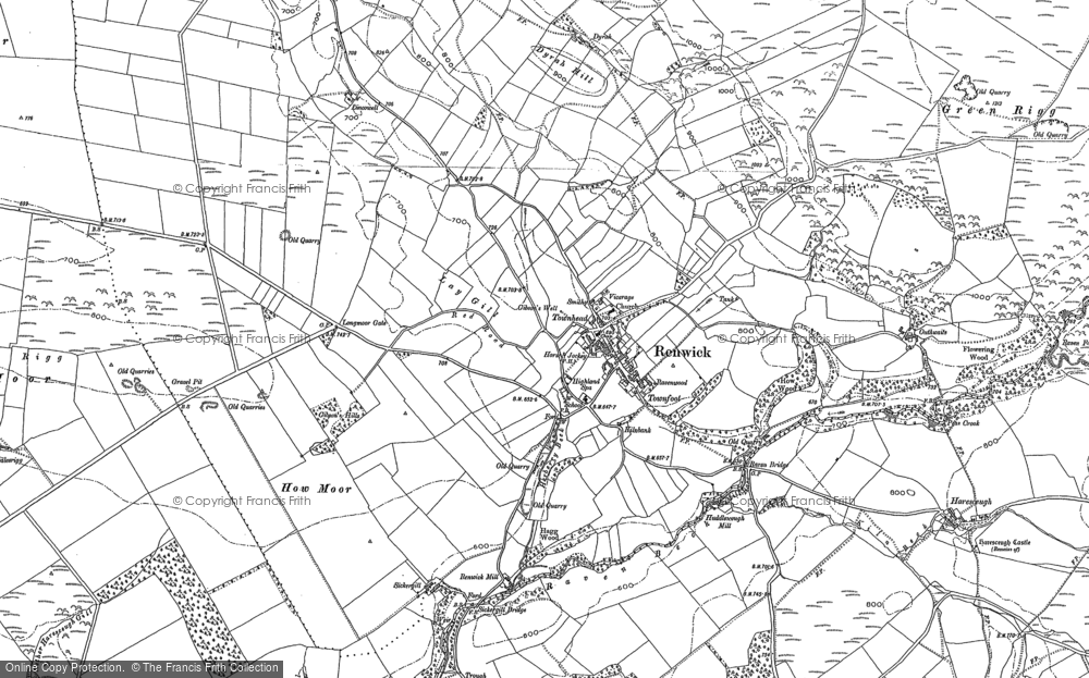 Old Map of Historic Map covering Busk in 1898