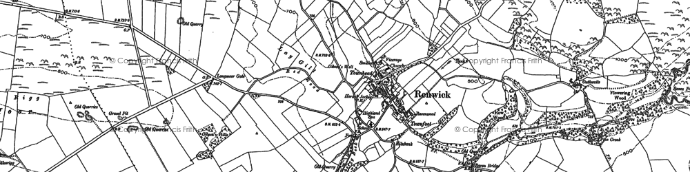 Old map of Lincowell in 1898