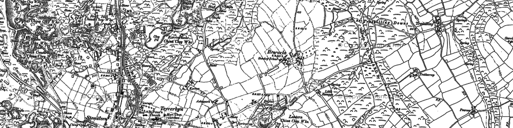 Old map of Rescorla in 1881