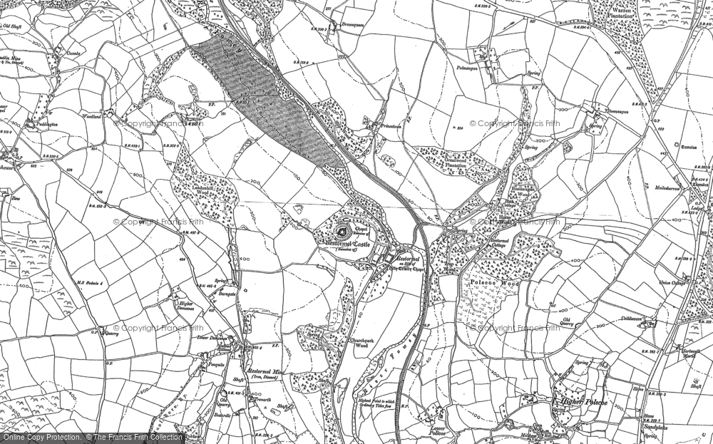 Old Map of Historic Map covering Hillhead in 1881