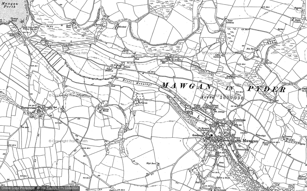 Old Map of Retorrick Mill, 1880 in 1880