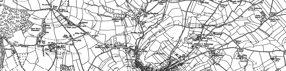 Old map of Rew in 1885