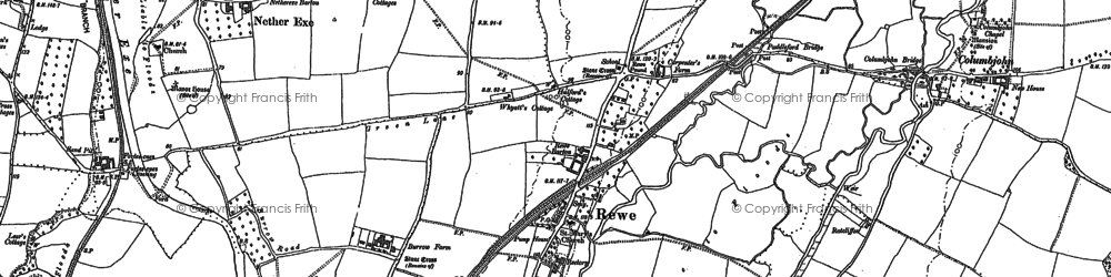 Old map of Yellowford in 1888