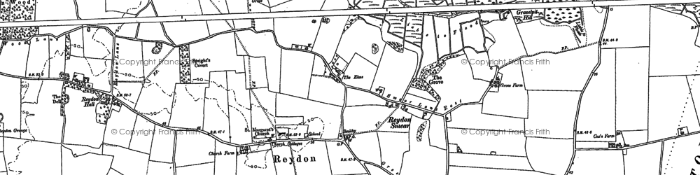 Old map of Reydon in 1903