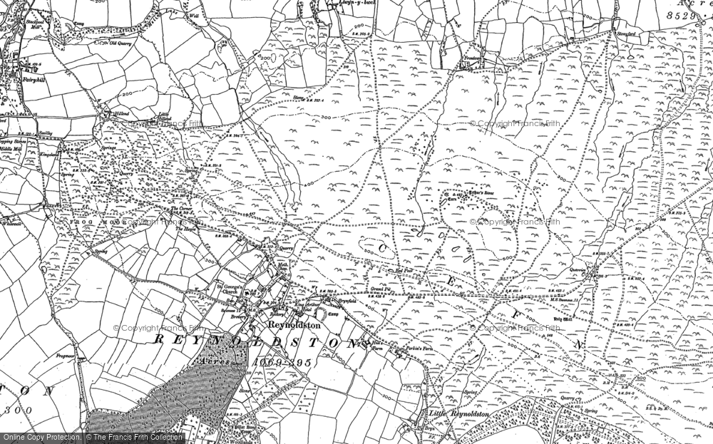 Old Map of Reynoldston, 1896 in 1896