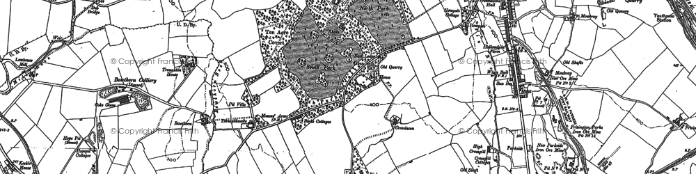 Old map of Rheda in 1898