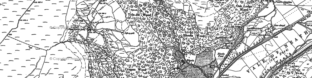 Old map of Vale of Neath in 1897