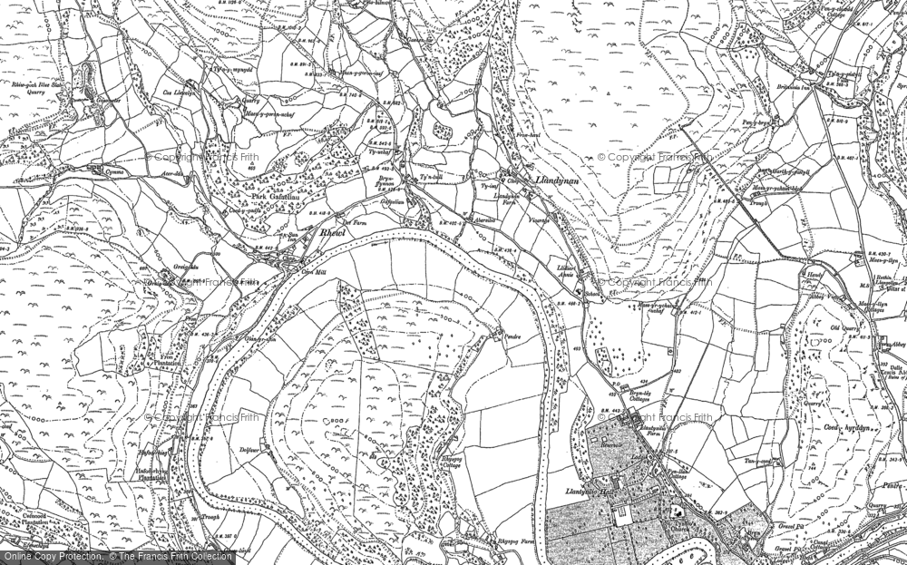 Old Map of Rhewl, 1898 - 1899 in 1898