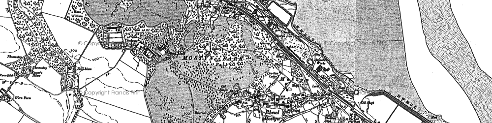 Old map of Rhewl-Mostyn in 1898