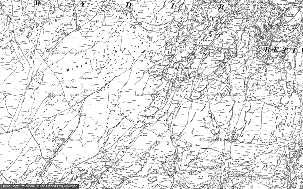 Old Map of Rhiwddolion, 1888 - 1899 in 1888