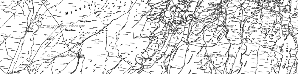 Old map of Rhiwddolion in 1888