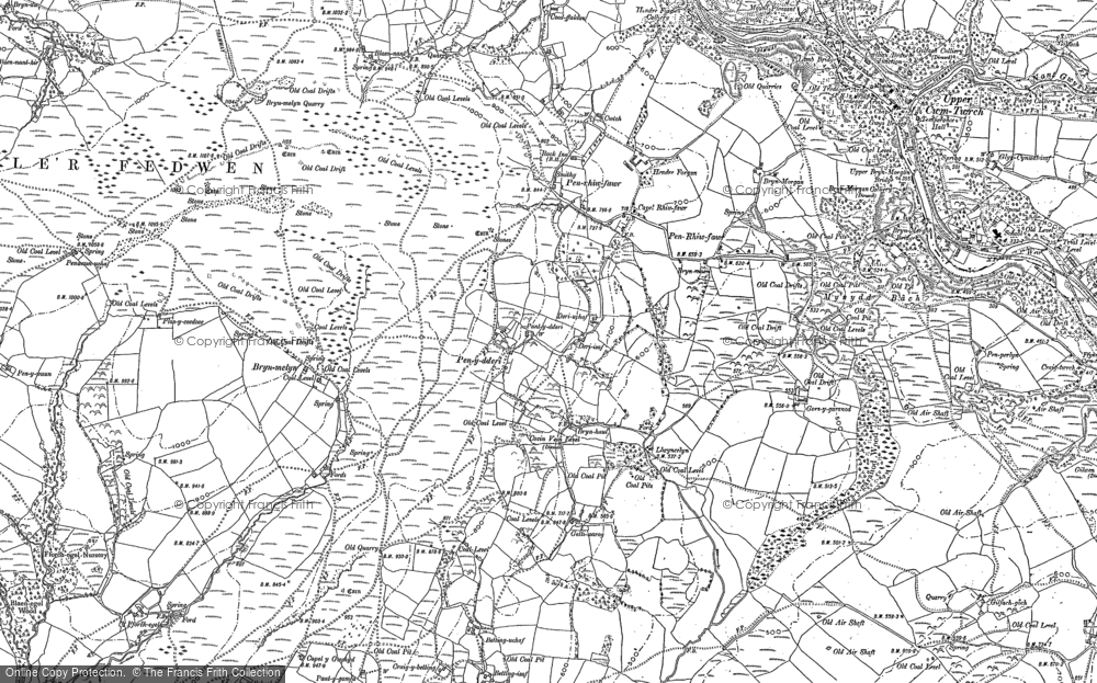 Old Map of Historic Map covering Blaen-nant in 1903