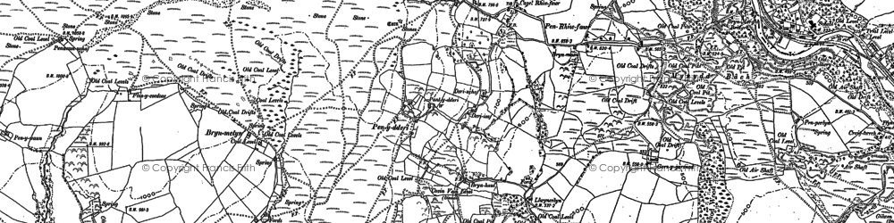Old map of Blaen-nant in 1903