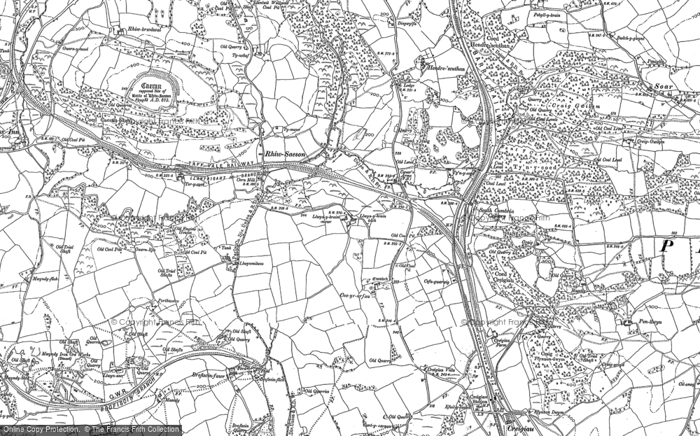Old Map of Rhiwsaeson, 1897 - 1898 in 1897