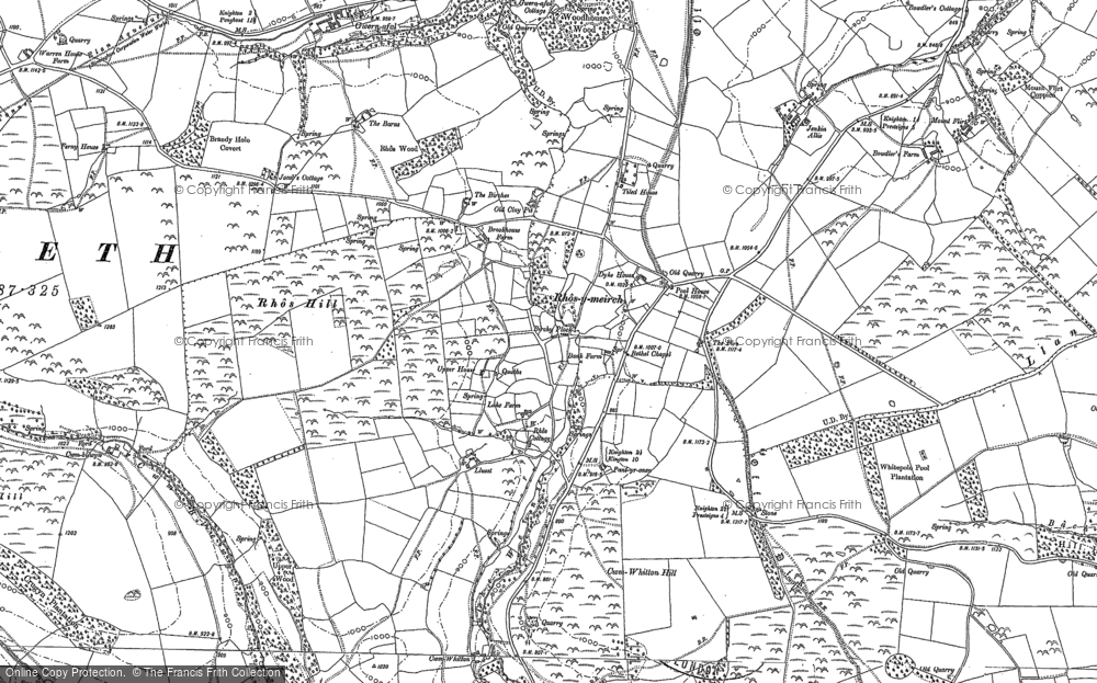 Old Map of Rhos-y-meirch, 1887 - 1902 in 1887