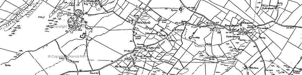 Old map of Rhoscefnhir in 1888