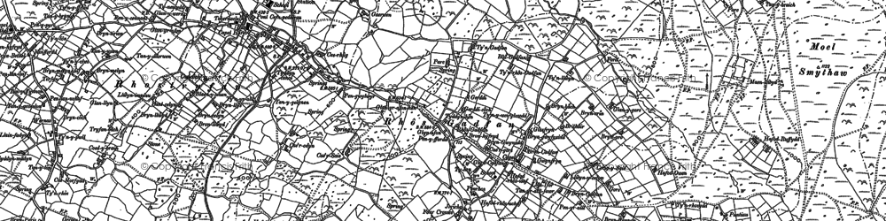 Old map of Moel Tryfan in 1888