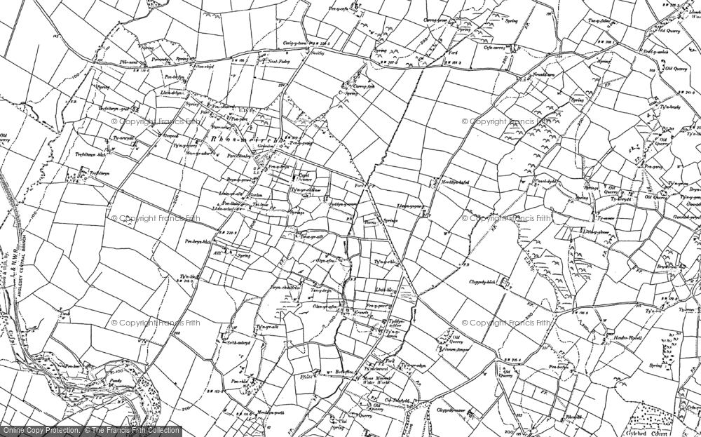 Old Map of Historic Map covering Dingle, The in 1887