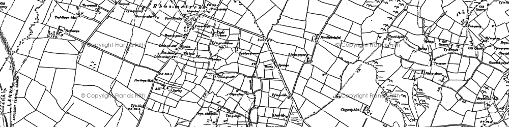 Old map of Rhosmeirch in 1887