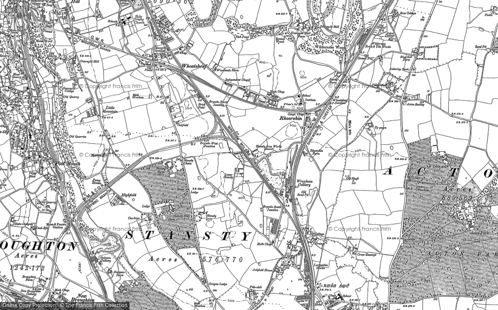 Old Map of Rhosrobin, 1898 in 1898