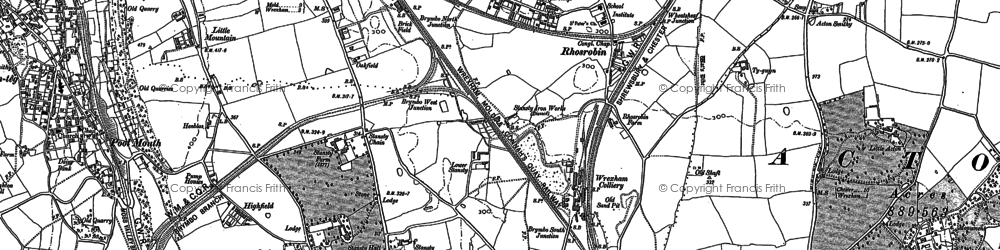 Old map of Rhosrobin in 1898